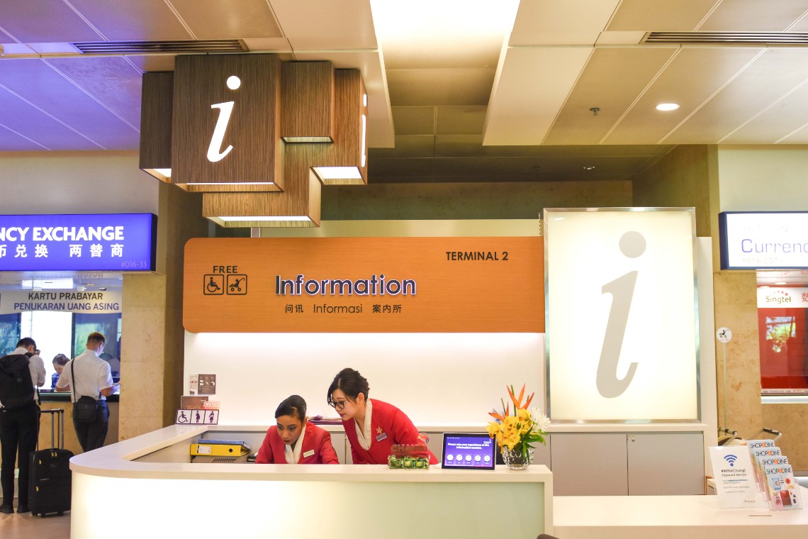 Changi Experience Agents at information desks